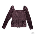 Camisa terciopelo ajustada del pecho - Talla M