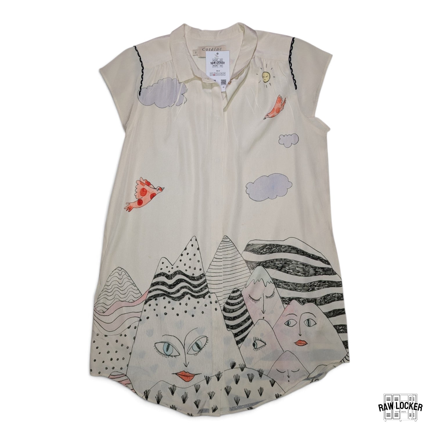 Vestido Camisero Ilustración Ilustrado Artsy - Talla S