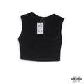 Crop Top Rib Básico Negro - Talla S