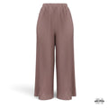 Pantalón Plisado Wide Leg Pretina Elástica - Talla S