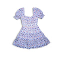 Vestido Mini Romántico Flores Violeta - Talla M