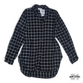 Camisa Calvin Klein Oversize a Cuadros Blanco y Negro - Talla L