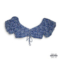Crop Top Floral Mangas Abullonadas - Talla xl
