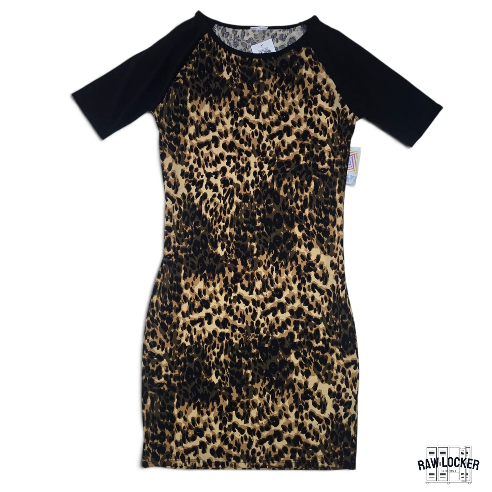 Vestido Ajustado LuLaRoe Animal Print con Manga Raglan - Talla L