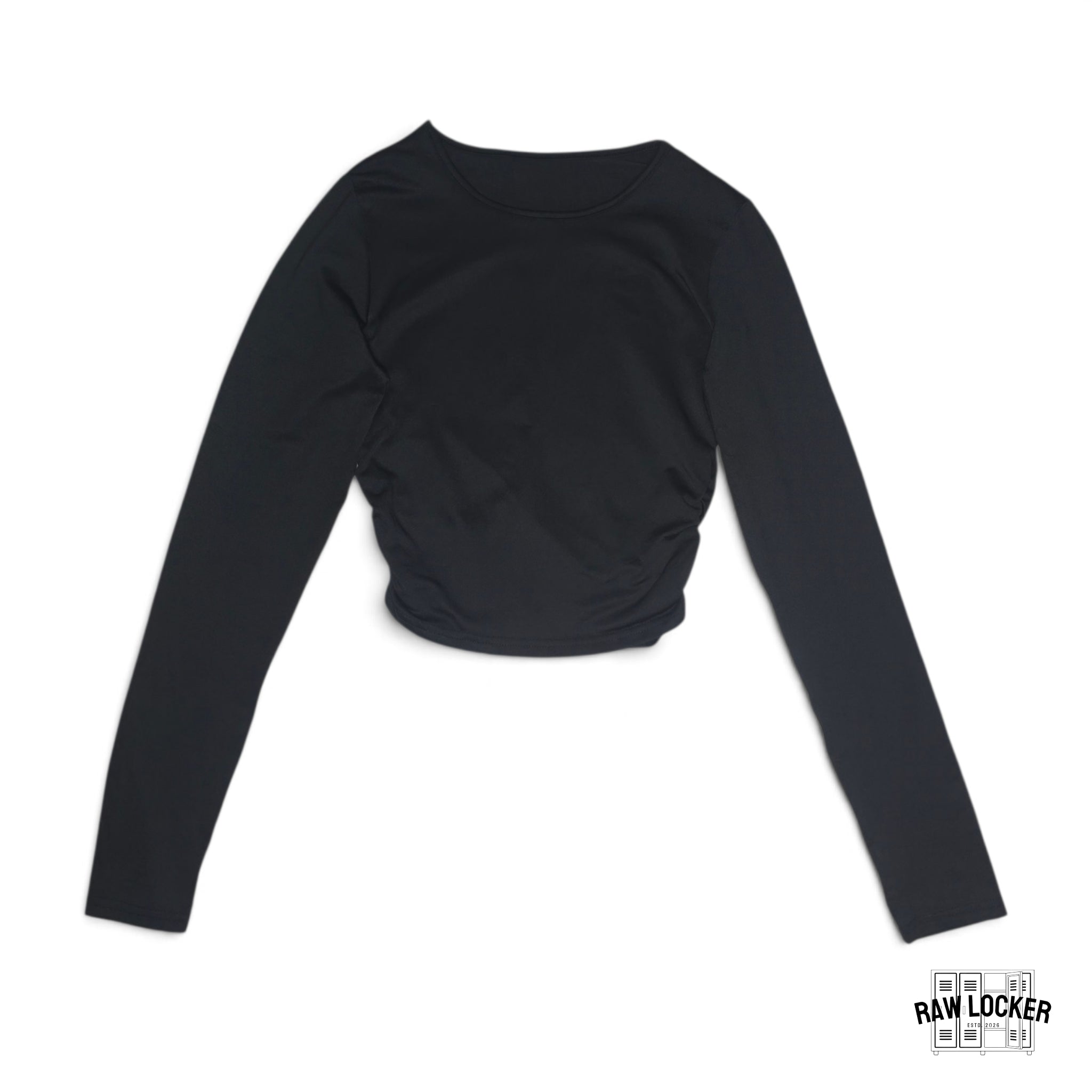Blusa Crop con Fruncido Lateral - Talla S