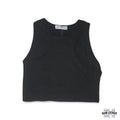 Tank Crop Rib Negro - Talla S