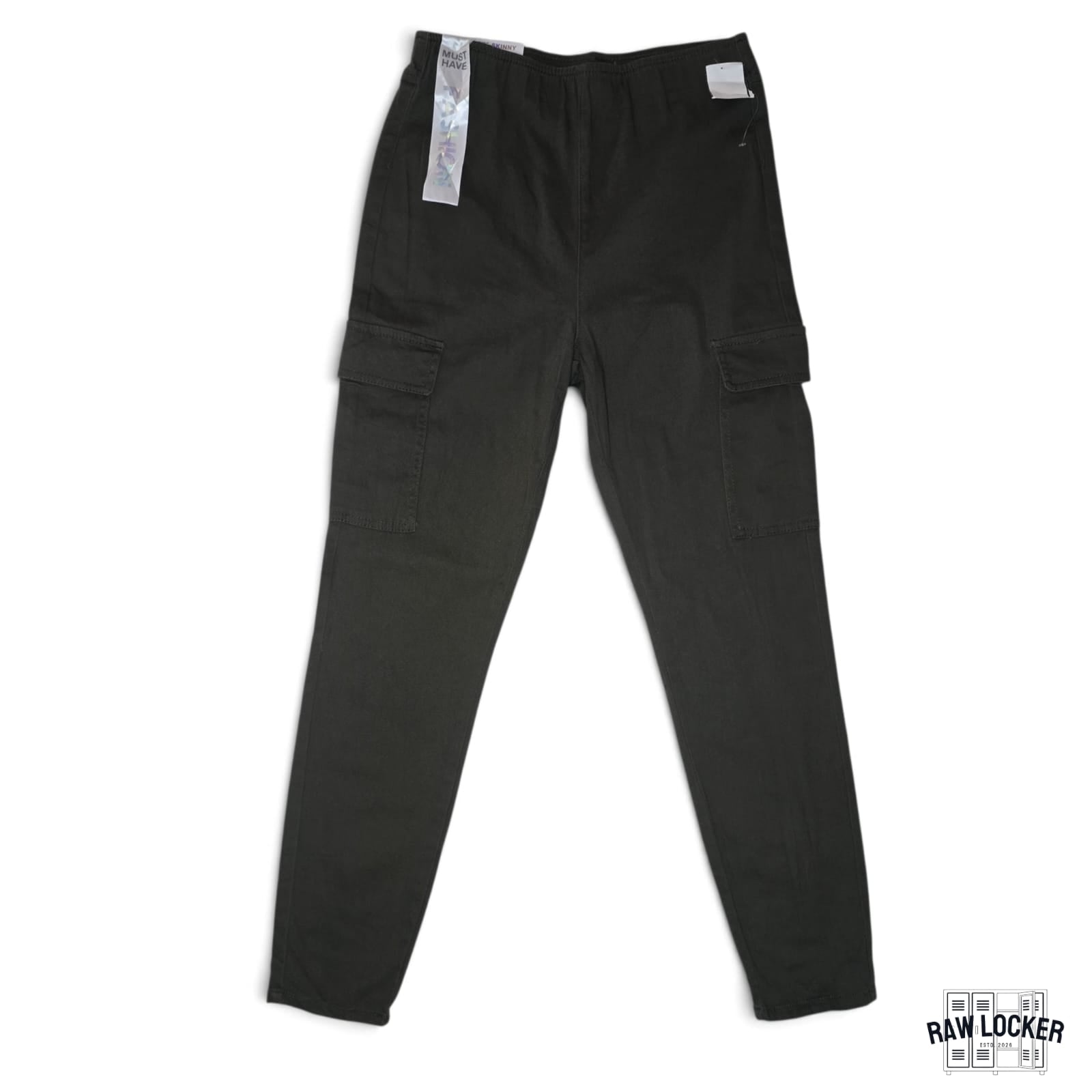 Pantalón Cargo Skinny con Bolsillos Laterales - Talla s
