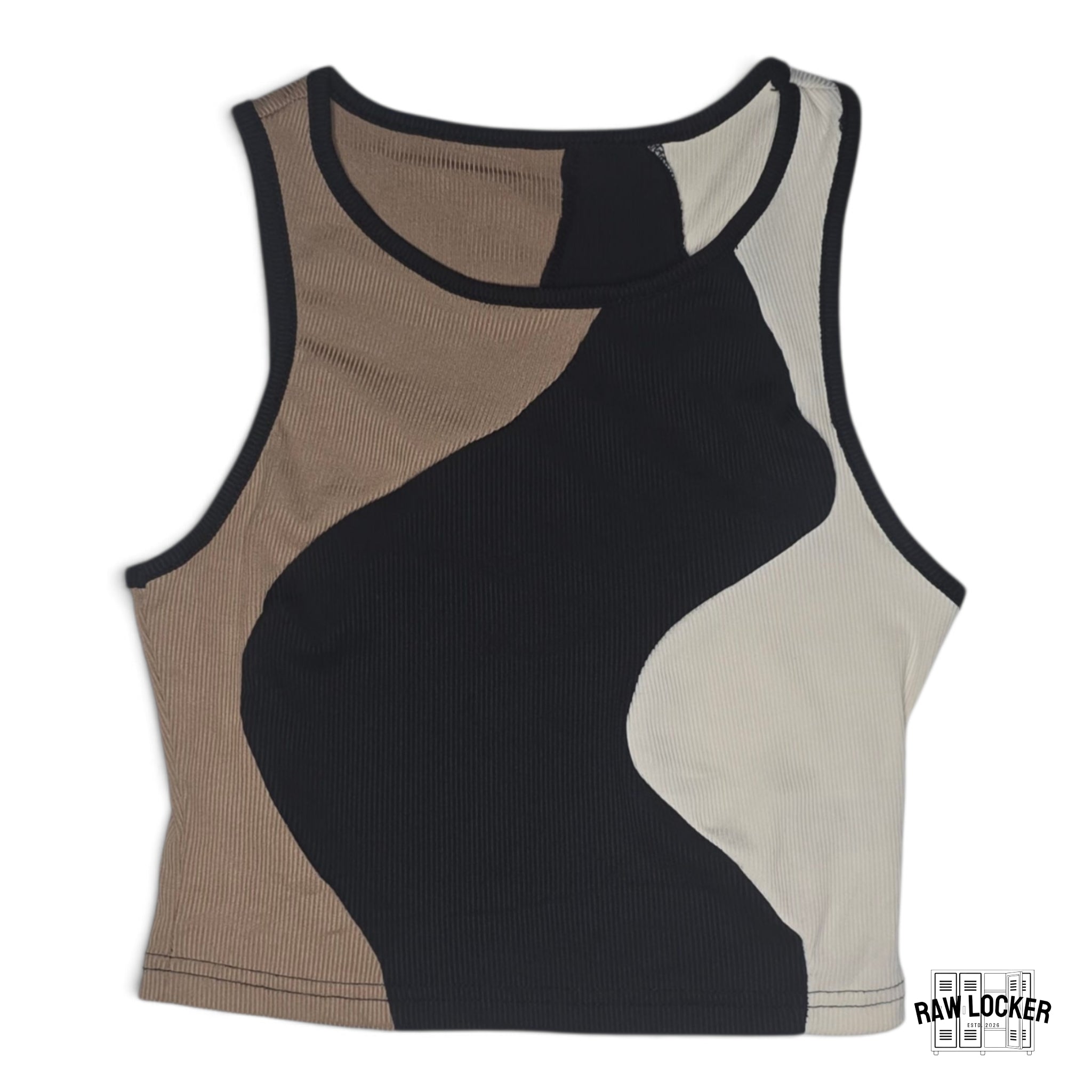 Crop Top con Diseño Ondulado - Talla S