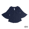 Blusa azul marino con mangas acampanadas - Talla XL